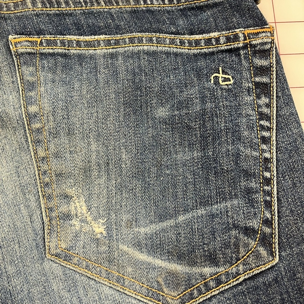 RAG & BONE "The Dre" Distressed Cotton Surfer Rep Wash Boyfriend Jean SZ 29 - Picture 9 of 16
